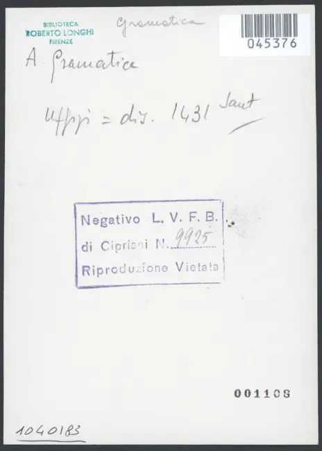 Gramatica Antiveduto  - sec. XVII - Studio di figure