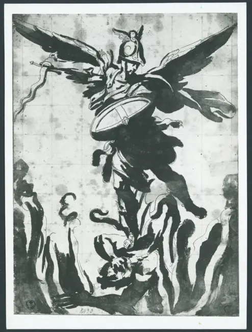 Gramatica Antiveduto  - sec. XVII - San Michele Arcangelo combatte contro Satana