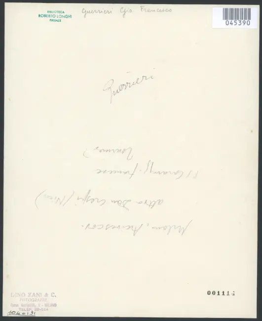 Guerrieri Giovanni Francesco - sec. XVII - San Sebastiano curato da Irene