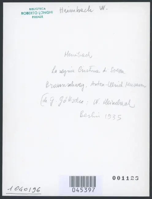 Heimbach Wolfgang - sec. XVII - Ritratto di Cristina di Svezia