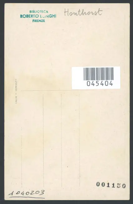 Gherardus Honthorst 1618. Albano Laziale - Convento dei Cappuccini