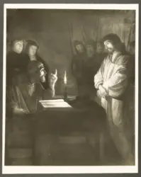 Honthorst Gerrit van (Gherardo delle Notti) - sec. XVII - Cristo davanti a Caifa