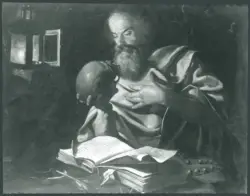 Honthorst Gerrit van (Gherardo delle Notti) (scuola) - sec. XVII - San Girolamo in meditazione
