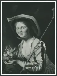 Honthorst Gerrit van (Gherardo delle Notti) - sec. XVII - Contadina con nido di colombi