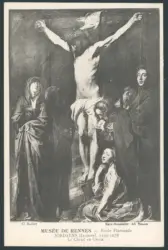 Musée de Rennes - Ecole Flamande. Jordaens (Jacques). 1593-1678. Le Christ en Croix