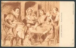 Jacob Jordaens. - Repas de Famille. Dessins du Louvre