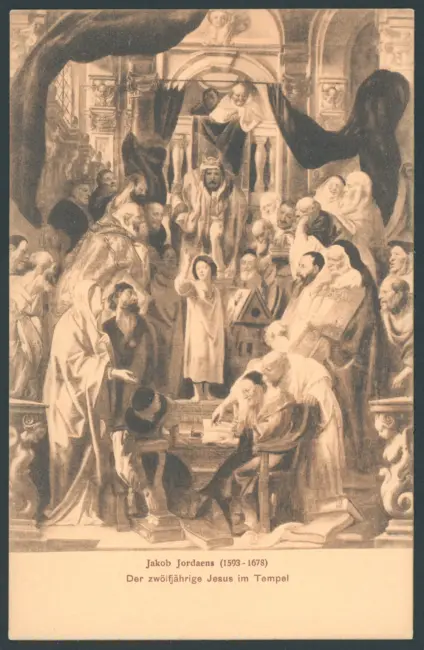 Jakob Jordaens (1593-1678). Der zwölfjährige Jesus im Tempel