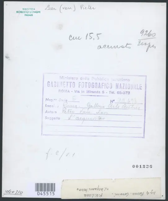 Roma - Galleria Arte Antica. Peter van Laer. L'acquavitaro