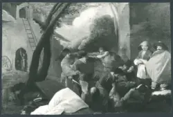 Laer Pieter van (Bamboccio) - sec. XVII - Rissa tra uomini in paesaggio rurale