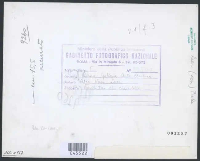 Roma - Galleria Arte Antica. Peter van Laer. Venditori di ciambelle