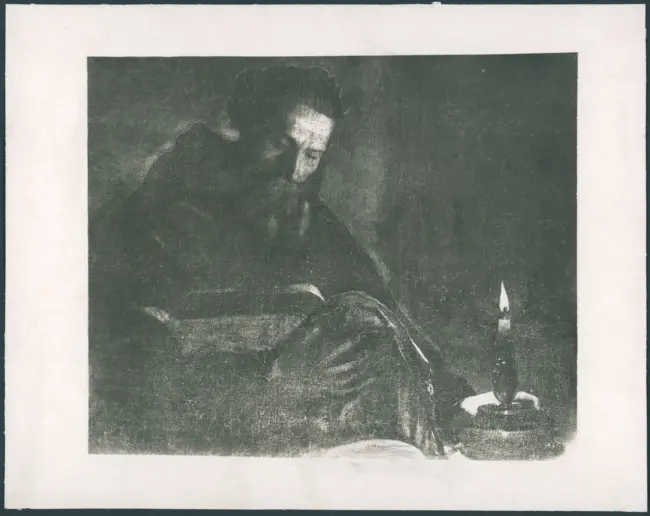 Santo (francescano?) che legge