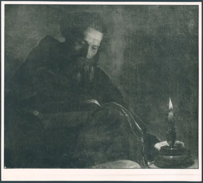 Santo (francescano?) che legge