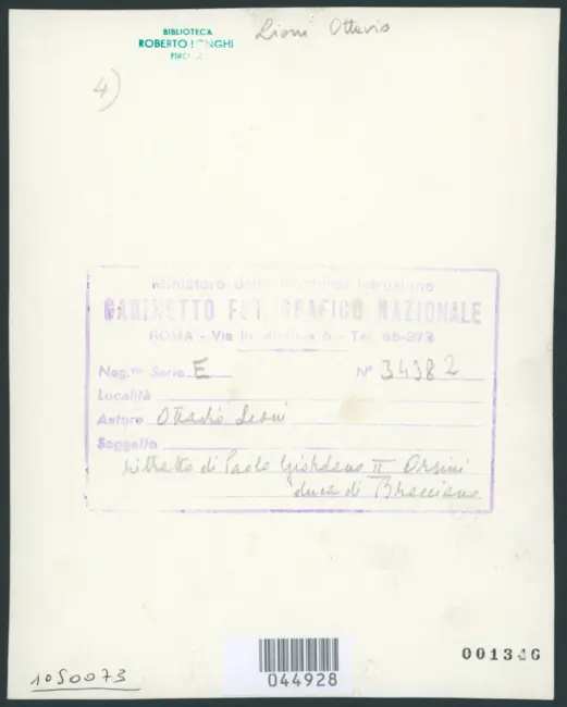 Ottavio Leoni. Ritratto di Paolo Giordano II Orsini duca di Bracciano