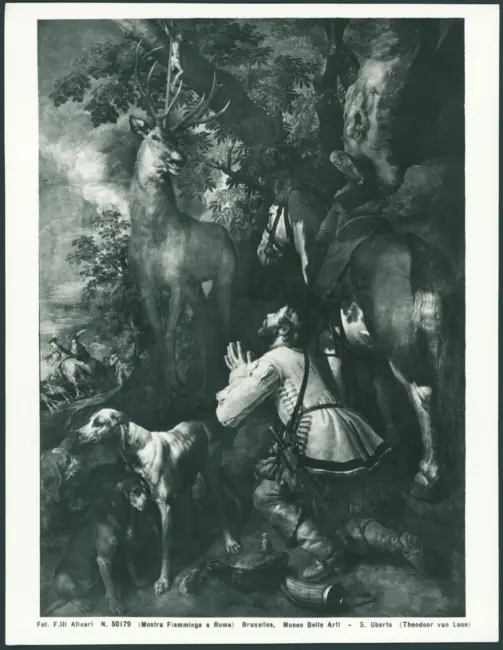 (Mostra Fiamminga a Roma) Bruxelles, Museo Belle Arti - S. Uberto (Theodoor van Loon)