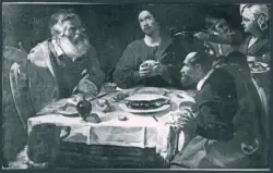 Bruges - Eglise Notre-Dame. Les disciples d'Emmaus. Brugge - O.L. Vrowkerk Emmausgangers. Bruges-Church of Notre-Dame. Disciples of Emmaus. Michel-Ange de Caravaggio