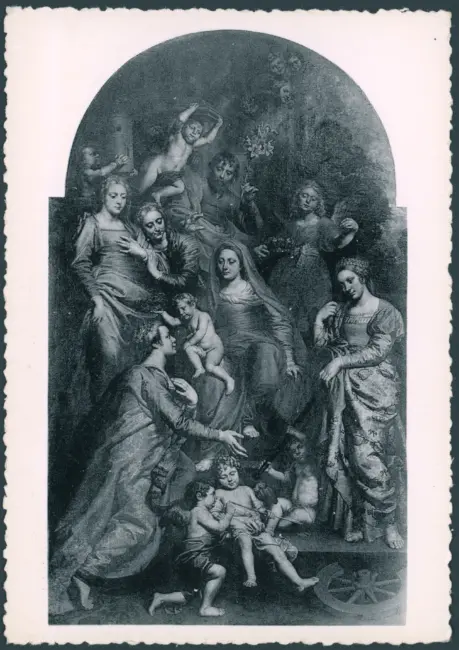Bruxelles - Eglise du Béguinage. Ste-Catherine devant la Ste-Vierge, par van Loon. XVIIe siècle.