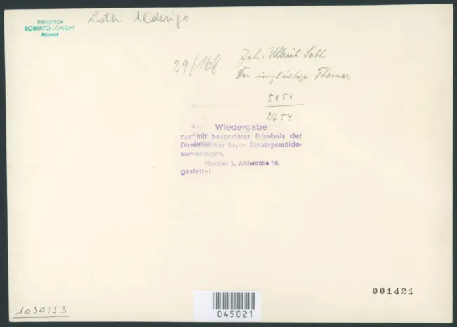 Joh. Ulrich Loth. Der unglaubige Thomas