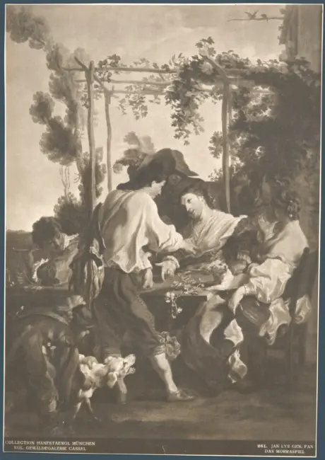 KGL. Gemaldegalerie Cassel. Jan Lys Gen. Pan. Das Morraspiel