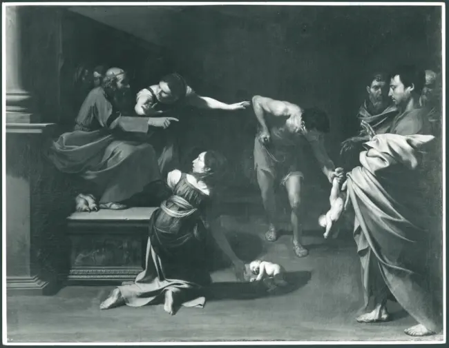 Maestro del Giudizio di Salomone - sec. XVII - Giudizio di Salomone