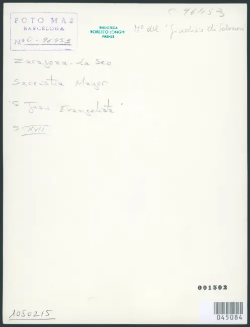 Zaragozza - La Seo. Sacristia Mayor. "S. Juan Evangelista". S. XVII
