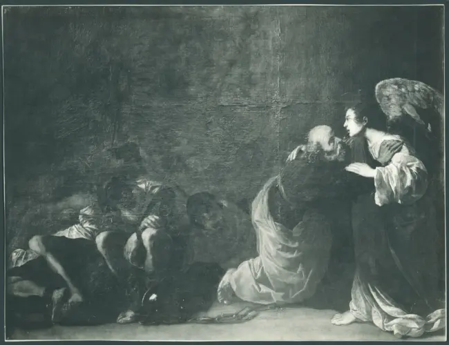 Anonimo caravaggesco nordico (?); Maestro del San Pietro Liberato dal carcere; Gentileschi Orazio - sec. XVII - San Pietro liberato dal carcere da un angelo