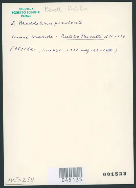 Manetti Rutilio - sec. XVII - Santa Maria Maddalena penitente