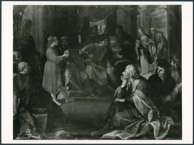 Manetti Rutilio - sec. XVII - Cristo tra i dottori del tempio