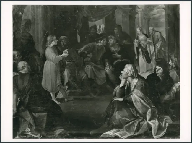 Manetti Rutilio - sec. XVII - Cristo tra i dottori del tempio