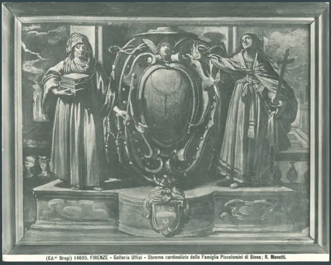 Firenze - Galleria Uffizi - Stemma cardinalizio della Famiglia Piccolomini di Siena ; R. Manetti.