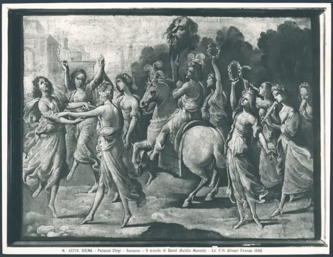 Siena - Palazzo Chigi - Saracini - Il trionfo di David (Rutilio Manetti)