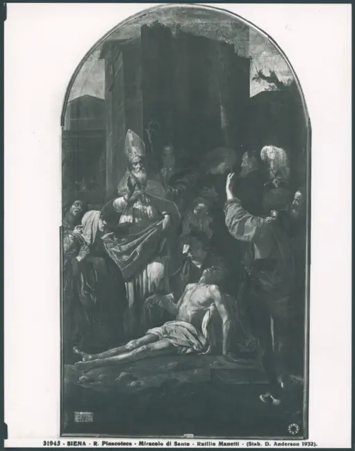 Siena - R. Pinacoteca - Miracolo di Santo - Rutilio Manetti