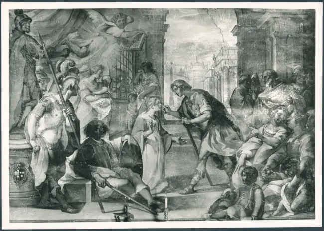 Manetti Rutilio - sec. XVII - San Sebastiano restituisce la parola a santa Zoe