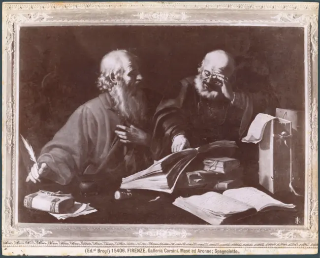 Firenze. Galleria Corsini. Mosè ed Aronne; Spagnoletto.