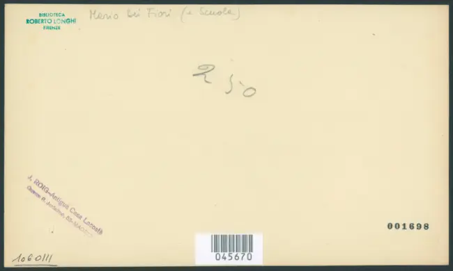 Nuzzi Mario (Mario de' Fiori); Nuzzi Mario (Mario de' Fiori)(scuola) - sec. XVII - Natura morta con vasi di fiori e mazzo di fiori