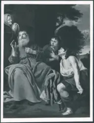 P.F. Mola (attr.). I fratelli presentano a Giacobbe le vesti insanguinate di Giuseppe (dopo rest. 1955). Vittorio Veneto Seminario