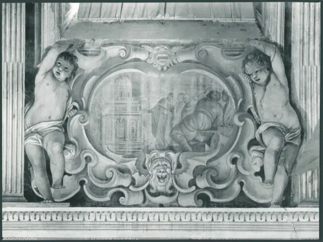 Figure allegoriche, Putti, Scene bibliche, Scene encomiastiche