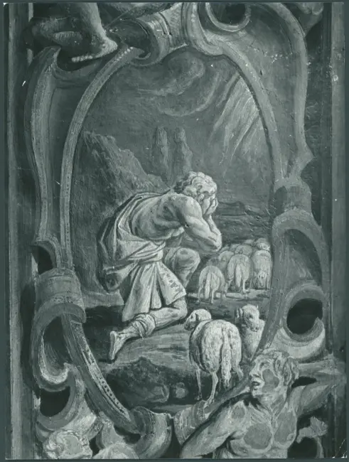 Figure allegoriche, Putti, Scene bibliche, Scene encomiastiche