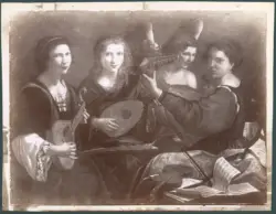 Suonatrici di liuto e un angelo