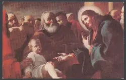 Christ seats the child in the midst of the disciples. By Mattia Preti (Neapolitan, 1613-1699)