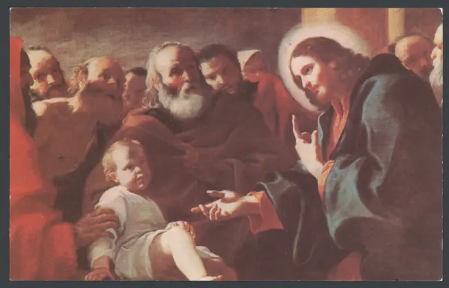 Cristo mette il bambino tra gli apostoli