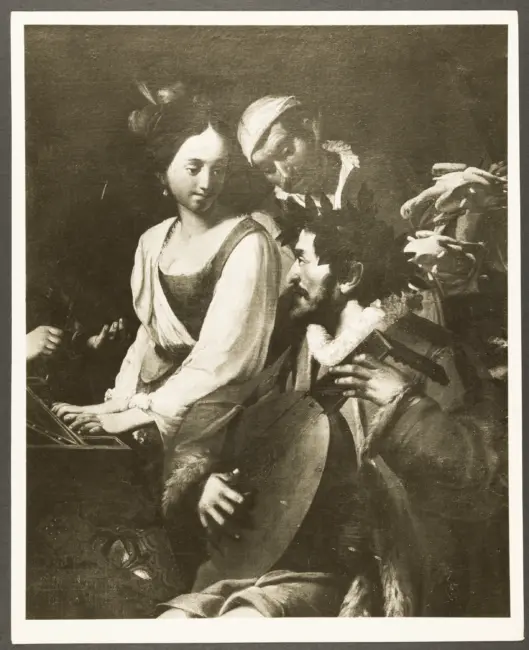 Preti Mattia (Cavalier Calabrese) - sec. XVII - Concerto e zingara che legge la mano