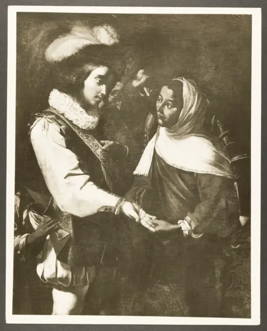 Preti Mattia (Cavalier Calabrese) - sec. XVII - Concerto e zingara che legge la mano