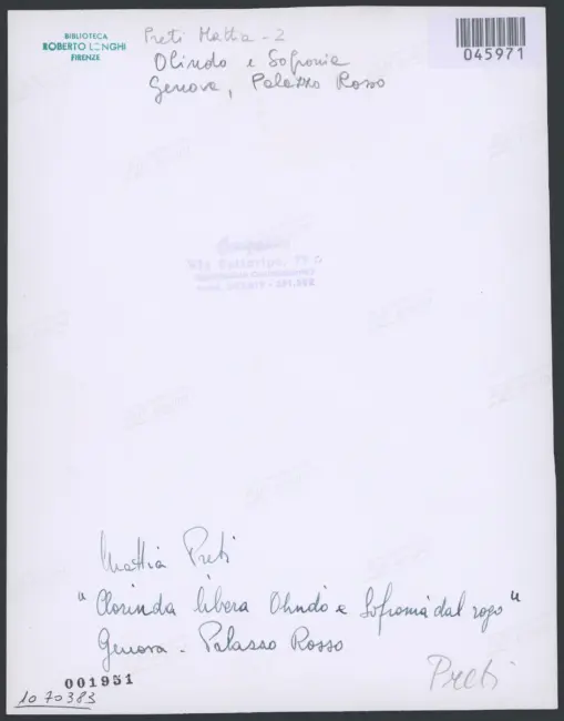 Preti Mattia (Cavalier Calabrese) - sec. XVII - Olindo e Sofronia liberati da Clorinda