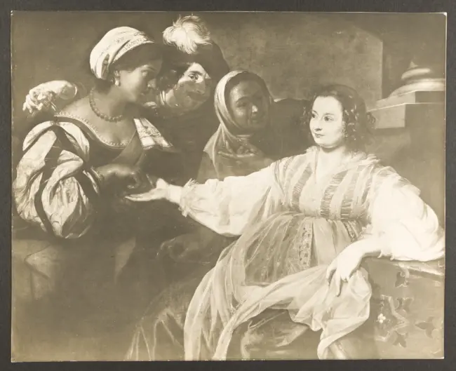Régnier Nicolas (Renieri) - sec. XVII - Zingara che legge la mano