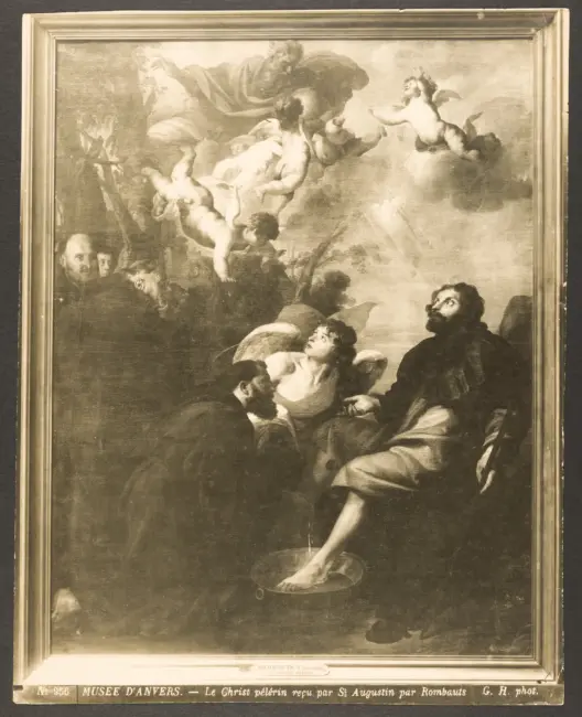 Musée d'Anvers. - Le Christ pèlerin, reçu par St Augustin par Rombauts