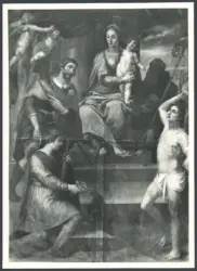 Rustici Francesco - sec. XVII - Madonna con Bambino e san Galgano (?), san Sebastiano, san Rocco e un altro santo