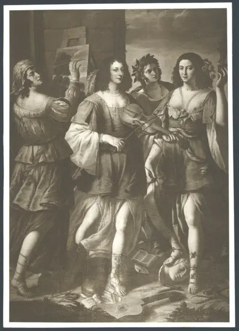 Rustici Francesco - sec. XVII - Allegoria della Pittura, della Musica, della Poesia e della Scultura