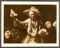 Salini Tommaso (Mao Salini) (?); Bonzi Pietro Paolo (Gobbo dei Frutti/ Gobbo dei Carracci) (?) - sec. XVI/ XVII - Natura morta con venditore di meloni