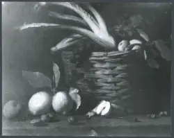 Salini Tommaso (Mao Salini) (?) - sec. XVI/ XVII - Natura morta con cesto di frutta e ortaggi