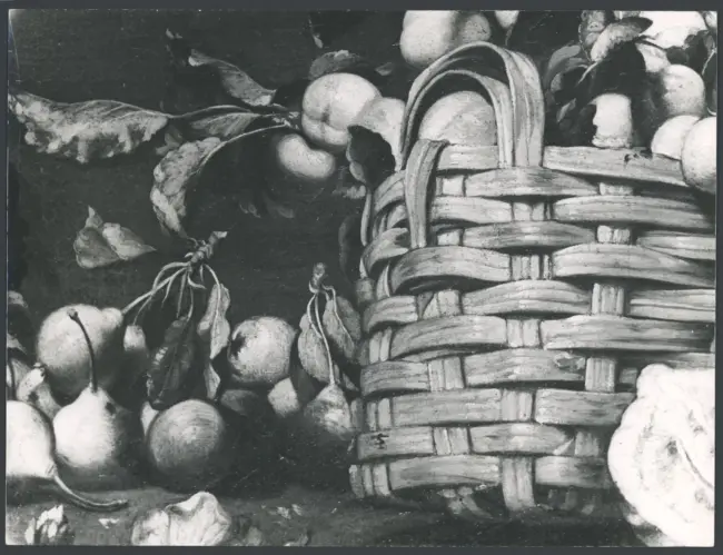 Salini Tommaso (Mao Salini) - sec. XVI/ XVII - Natura morta con ortaggi e cesto di frutta e fiori